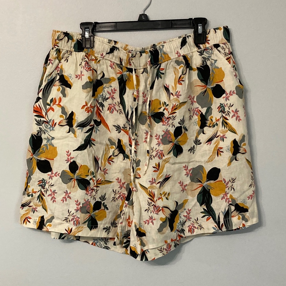 Rachel Zoe Shorts Size 1X PLUS SIZE 100% Linen Elastic Pull On Summer Resort